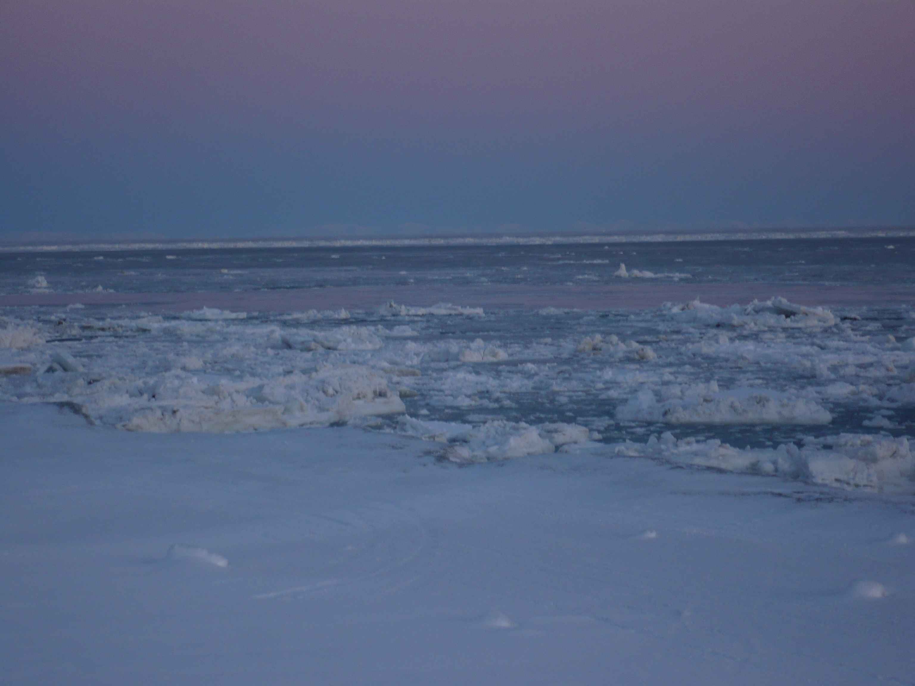 11 March 2011 photo of Gambell shore ice