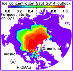 September sea ice concentration map from Zhang and Lindsay's August SIO