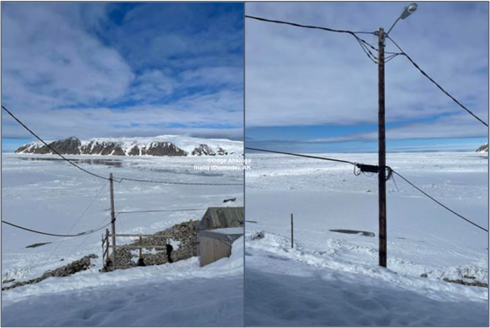 Weather and sea-ice conditions in Inaliq (Diomede). Photos courtesy of Odge Ahkinga.
