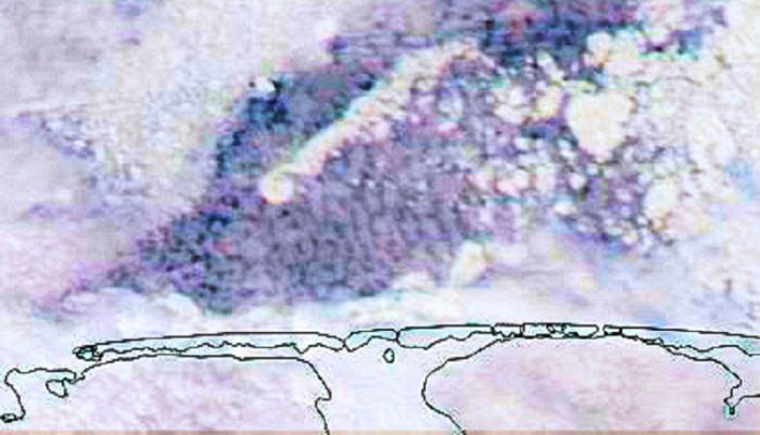 NASA Worldview satellite image of Shishmaref area, courtesy of Curtis Nayokpuk.